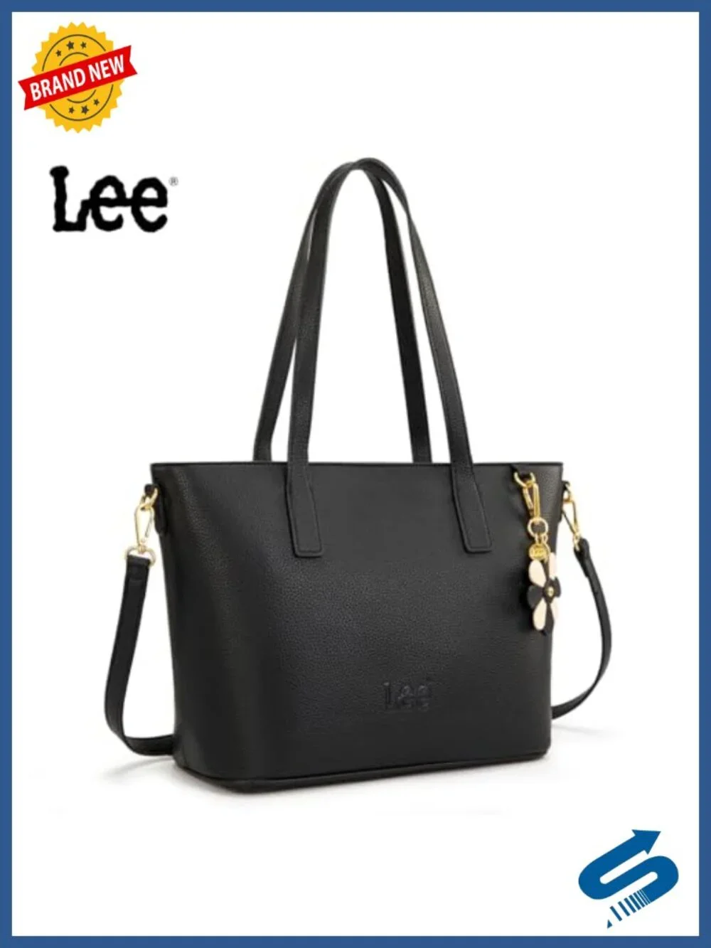 Faux Leather Satchel Tote Bag Women Crossbody Work Shoulder Purse with Flower